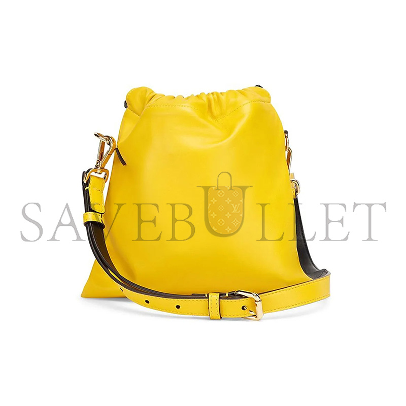 FENDI SOFT NAPPA LOGO SMALL DRAWSTRING POUCH BAG 7VA510ADM9F0V3C (24*23*2cm)
